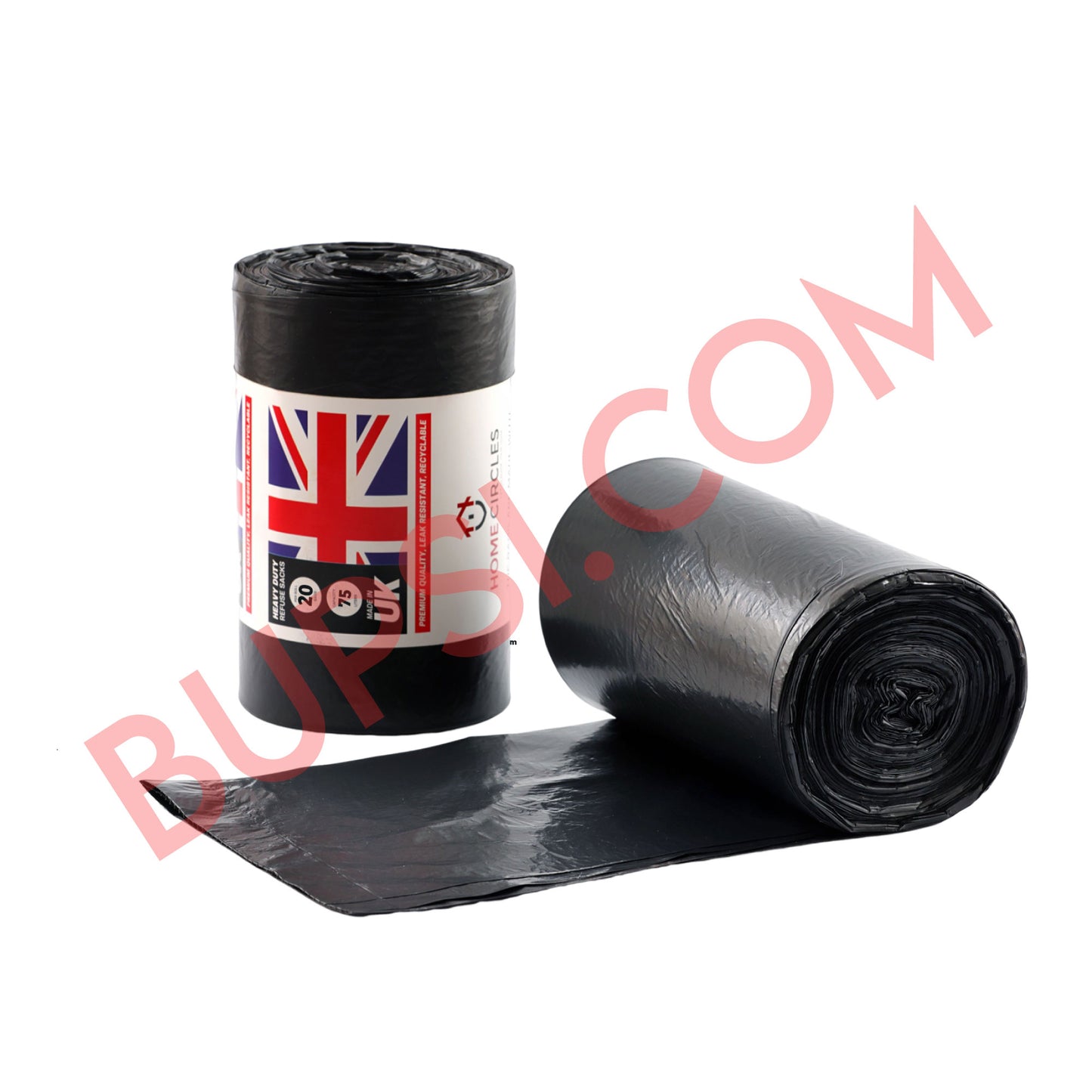 HOME CIRCLES 20 Black Bin Bags – 75L