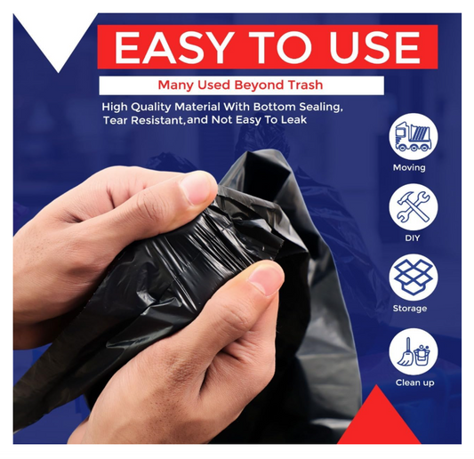 HEAVY DUTY BLACK THICK REFUSE SACKS STRONG THICK RUBBISH BAGS BIN LINERS