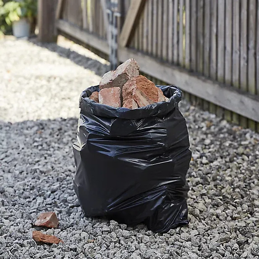 Black Rubble Sacks Builders Rubbish Waste Heavy Duty Strong Commercial Bags