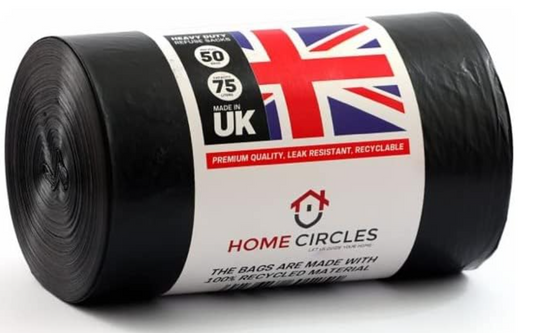 Black Thick Heavy duty Bin Bags