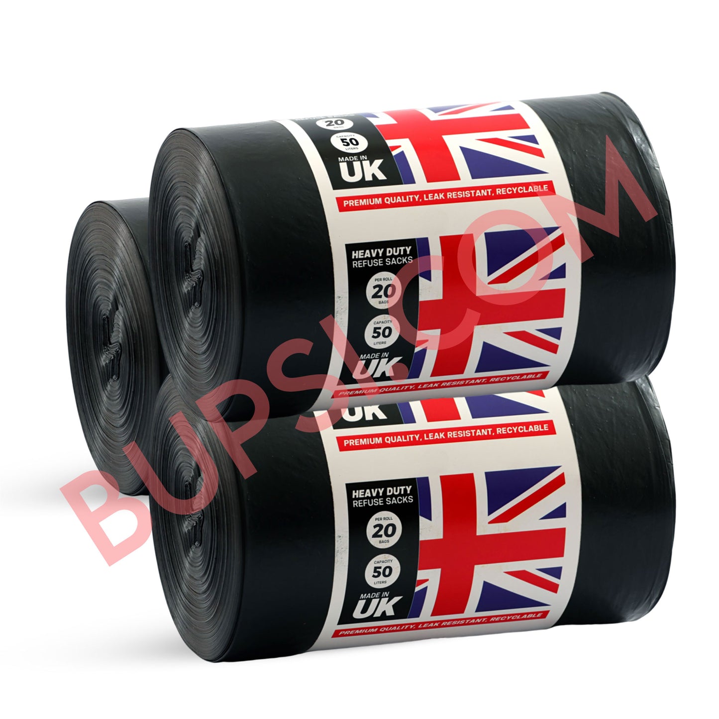 HOME CIRCLES 20 Black Bin Bags – 50L