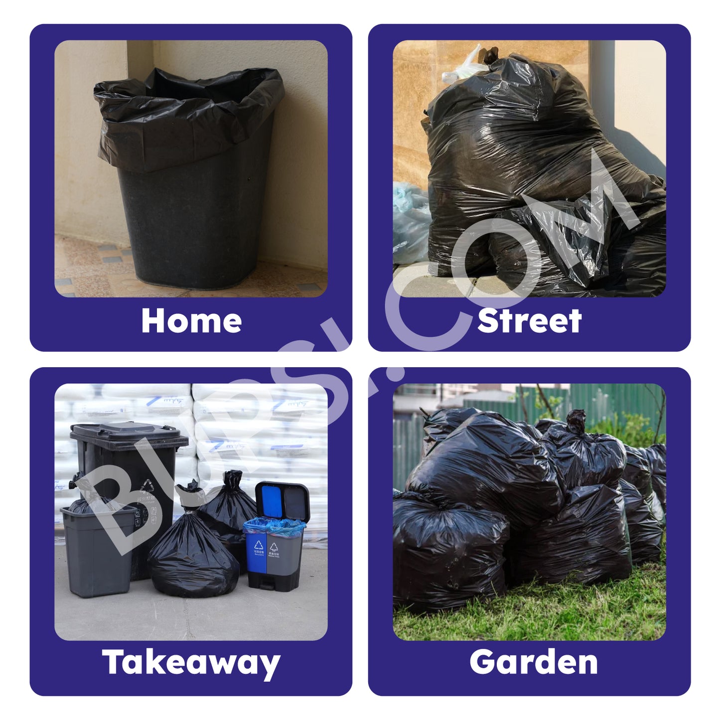 200 Pack | Extra Heavy Duty Black Refuse Sacks | 18" x 29" x 39"
