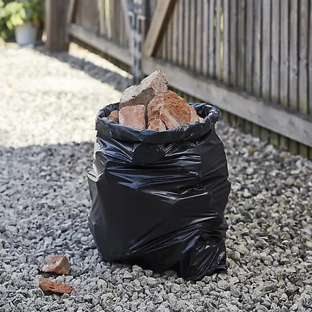 Black Rubble Sacks - Pack of 100 - 20 x 30 inch