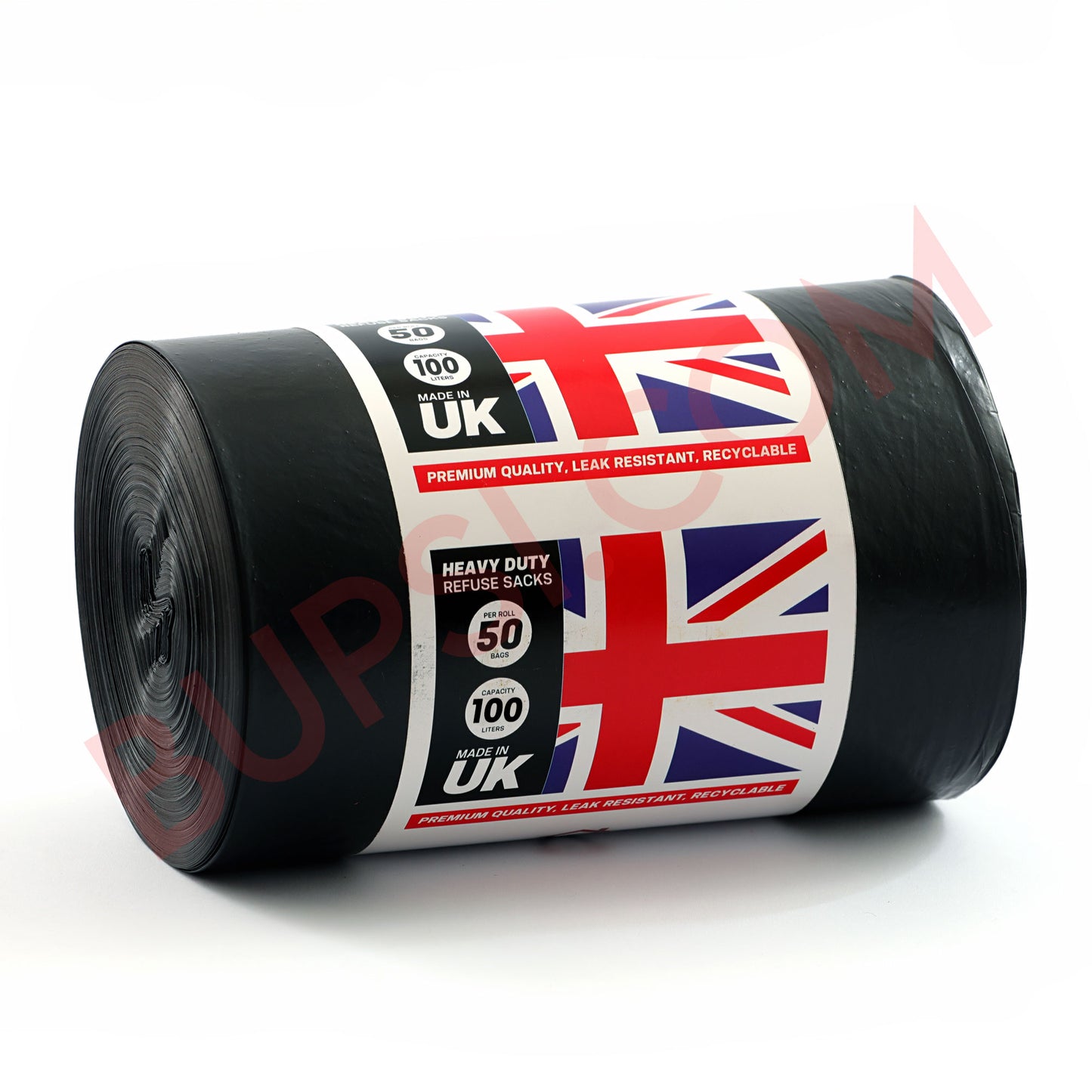 HOME CIRCLES Black Bin Bags – Pack of 50 heavy-duty 100L