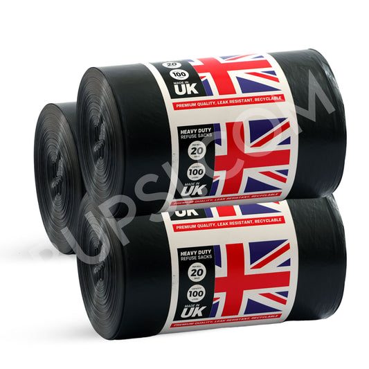 HOME CIRCLES 20 Black Bin Bags – 100L