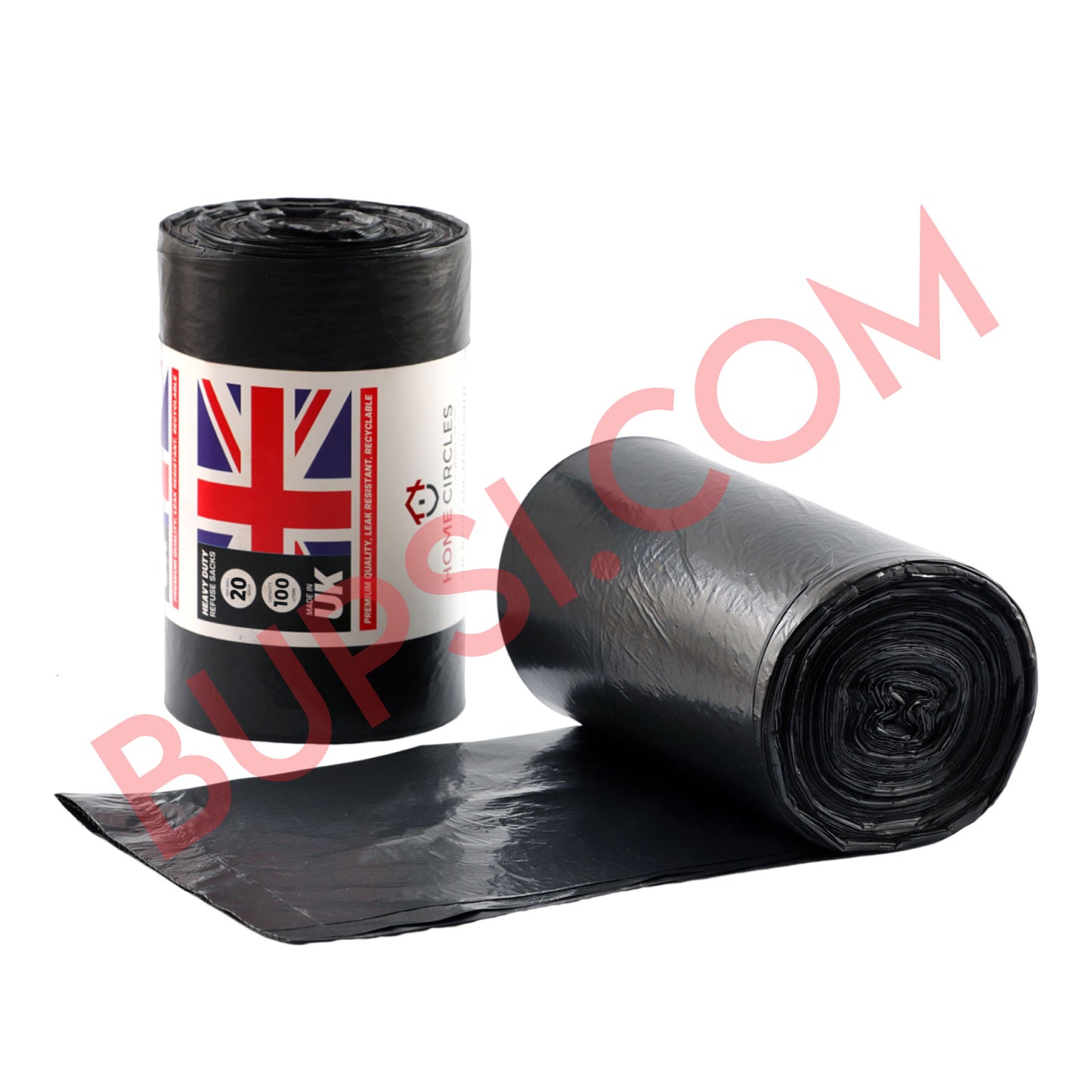 HOME CIRCLES 20 Black Bin Bags – 100L