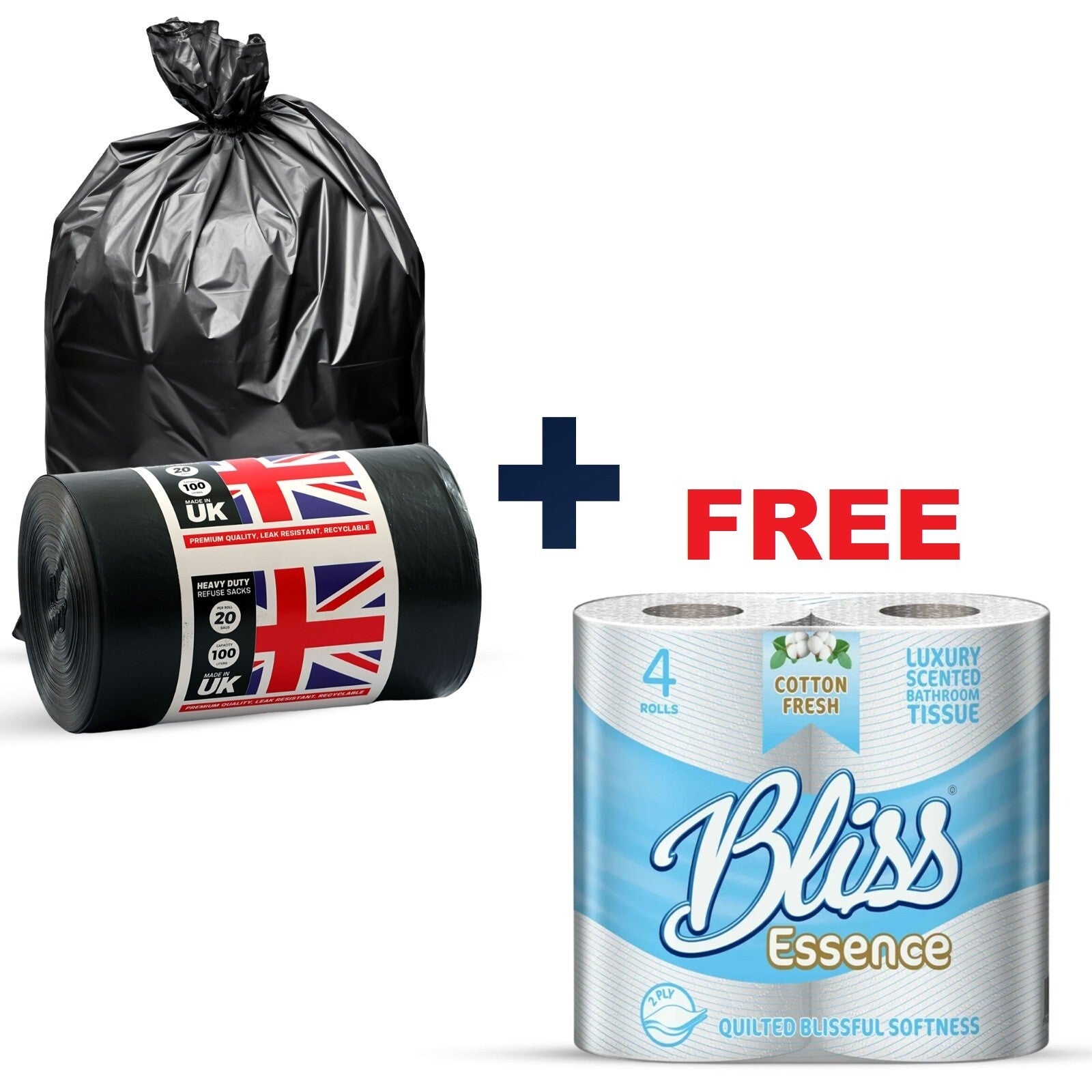 HEAVY DUTY BLACK THICK REFUSE SACKS STRONG THICK RUBBISH BAGS BIN LINERS