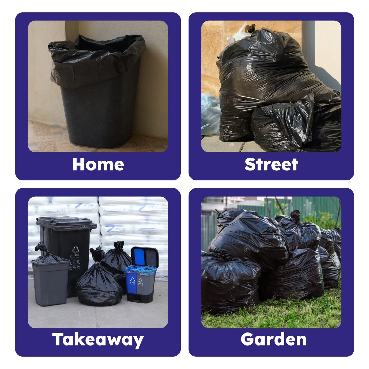 100 EXTRA STRONG BLACK HEAVY DUTY BIN LINERS BAGS  REFUSE SACKS - COMMERCIAL