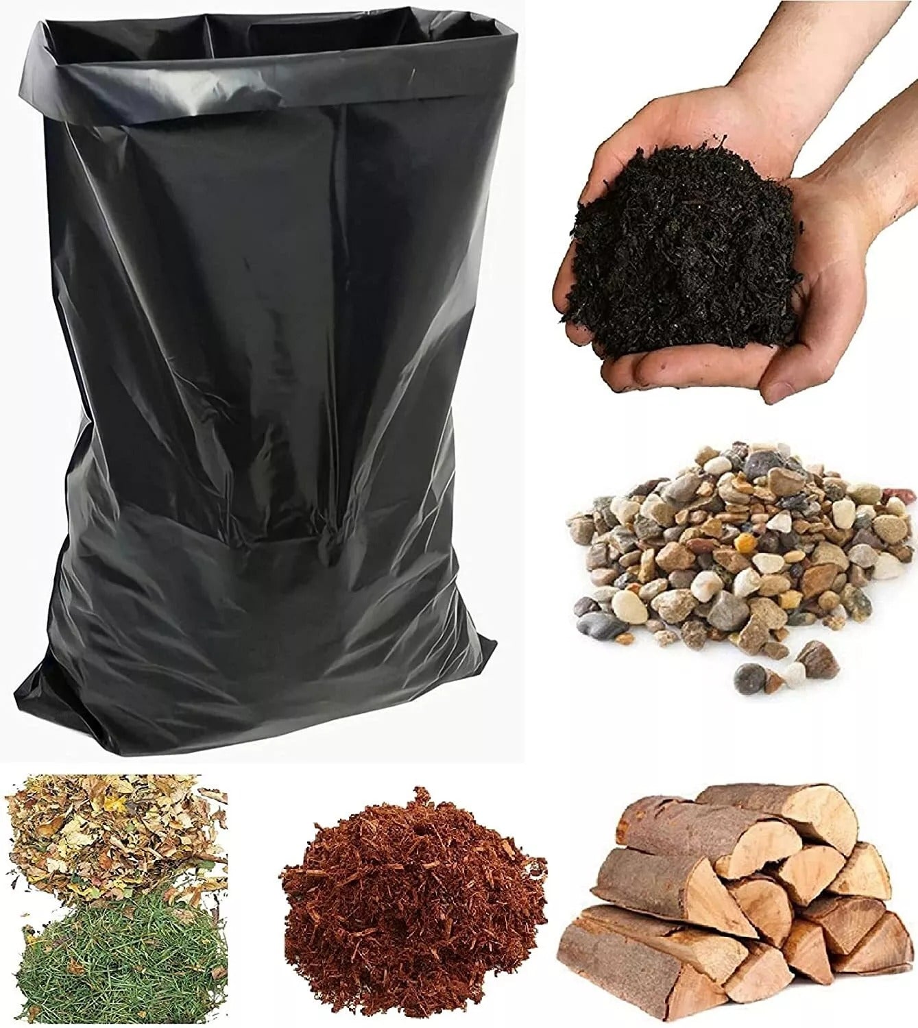 Black Rubble Sacks - Pack of 100 - 20 x 30 inch